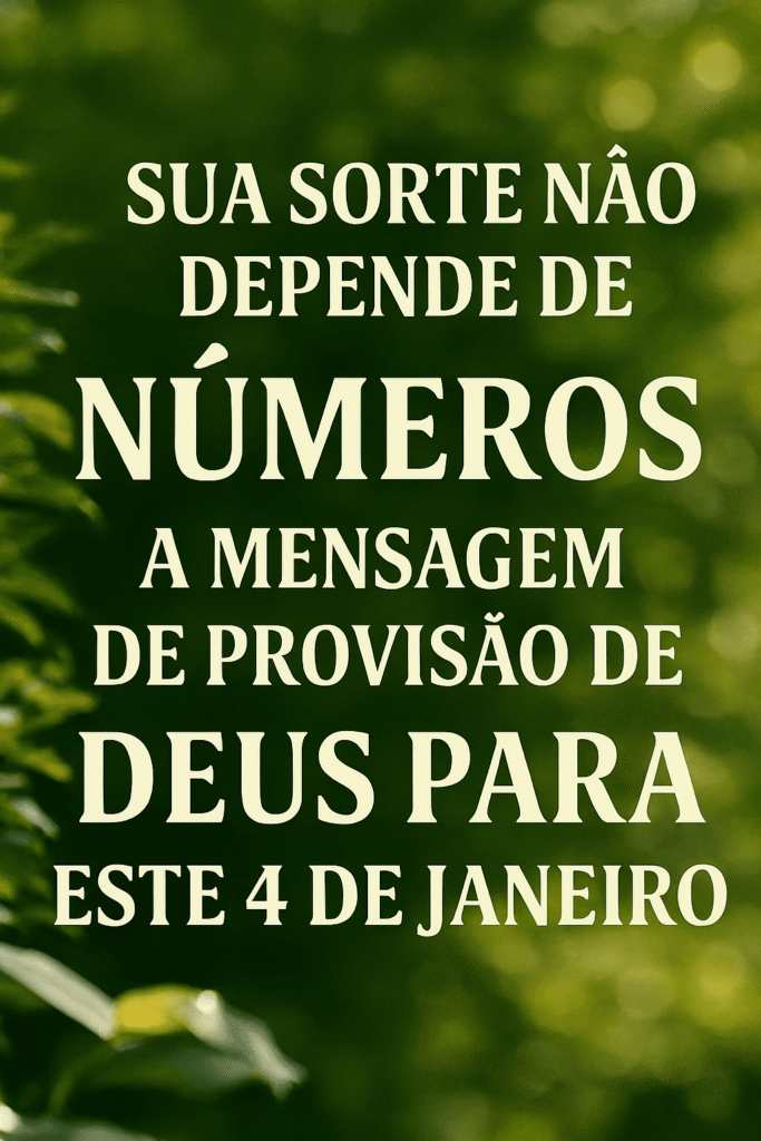Ilustração que compara a sorte e a fé em Deus, enfatizando a provisão divina. A imagem representa a confiança na mensagem de avivamento e renovação espiritual, em contraste com a dependência de números.